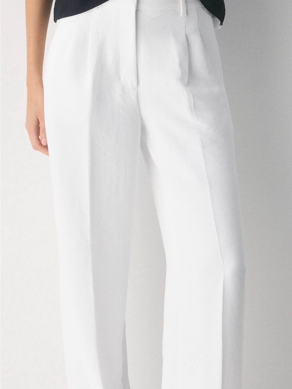 Women’s Tailored White Wide-Leg Pants